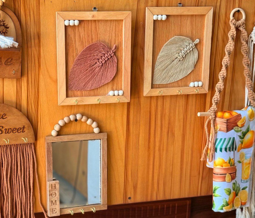 جاکلیدی برگ کنفی  چوبی