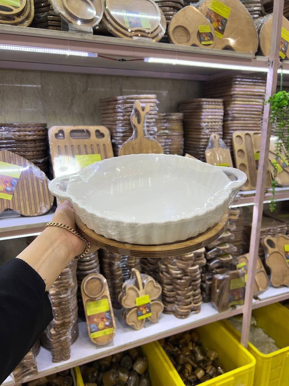 تابه چینی زیر چوب