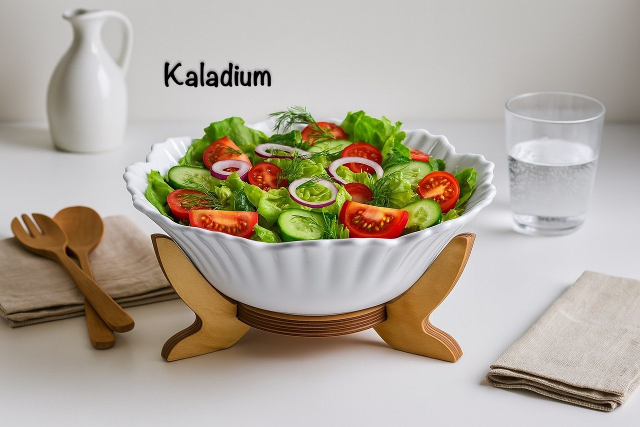 ظرف سرامیکی پایه چوبی